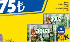 AQUA 3 KATLI KAĞIT HAVLU 8'Lİ / TUVALET KAĞIDI 12'Lİ AQUA 3 KATLI KAĞIT HAVLU 8'Lİ / TUVALET KAĞIDI 12'Lİ